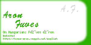 aron fuves business card